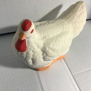 Vintage Ceramic Hand Painted Chicken-Home Accents Kitchen Decor Country Farmhous